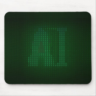 Tapis De Souris Green mousepad with a hidden message about AI.