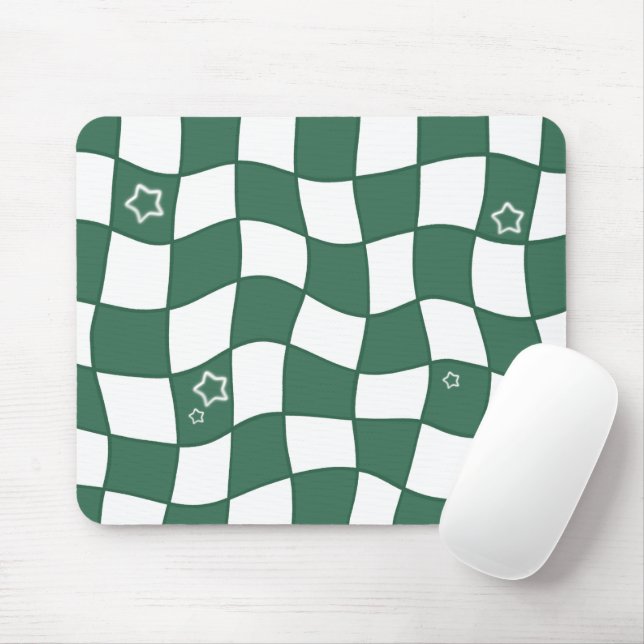 Tapis De Souris Green Warped Design Mousepad (Avec souris)