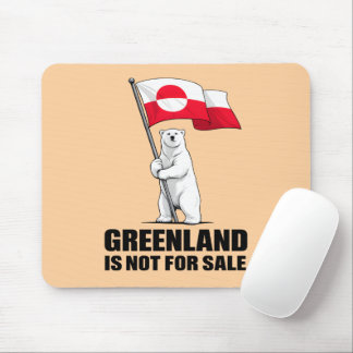 Tapis De Souris Greenland Is Not for Sale Polar Bear With Flag