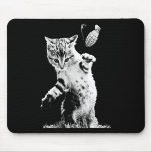 Tapis De Souris Grenade à lancer de chat Drôle Kitty Grenade de ch