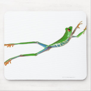 Tapis De Souris Grenouille aux yeux rouges saut