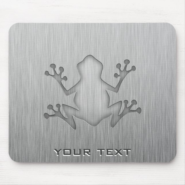 Tapis De Souris Grenouille balayée de regard en métal (Devant)