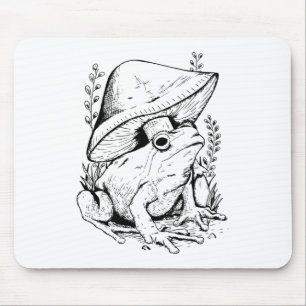 Tapis De Souris Grenouille de jardin sous un champignon