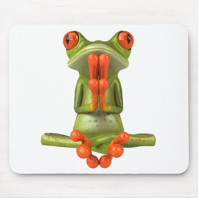 Tapis De Souris Grenouille de zen (Devant)