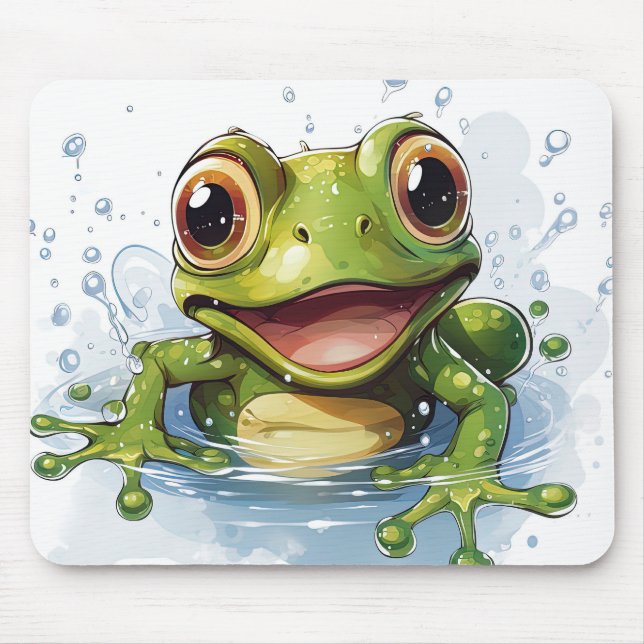 Tapis De Souris Grenouille drôle (Devant)
