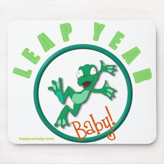 Tapis De Souris grenouille en cercle, leapyearbaby.com (Devant)