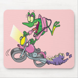 Tapis De Souris grenouille fille de motard grenouille animal dessi