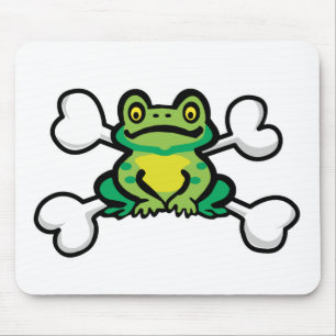 Tapis De Souris grenouille grenouille Crâne et os entrecroisés