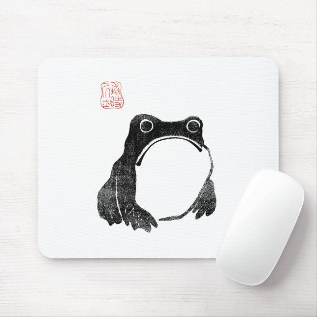 Tapis De Souris Grenouille grumeuse japonaise crapaud animal non i (Avec souris)