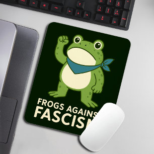 Tapis De Souris Grenouilles Contre le Fascisme Manifestation de Gr