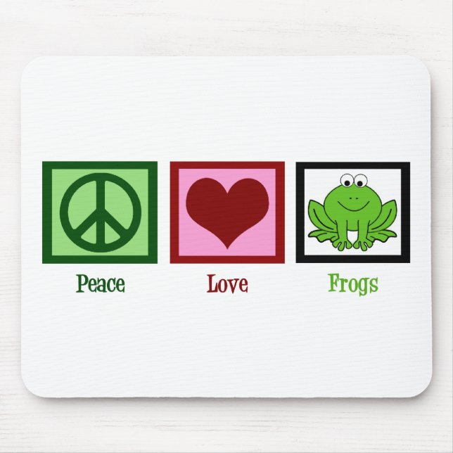 Tapis De Souris Grenouilles Peace Love (Devant)