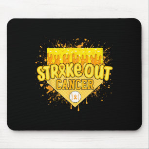 Tapis De Souris Grève de l'enfance Cancer Garçons de baseball Drip
