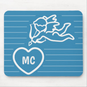 Tapis De Souris Grèves cupides monogramme personnalisé mousepad
