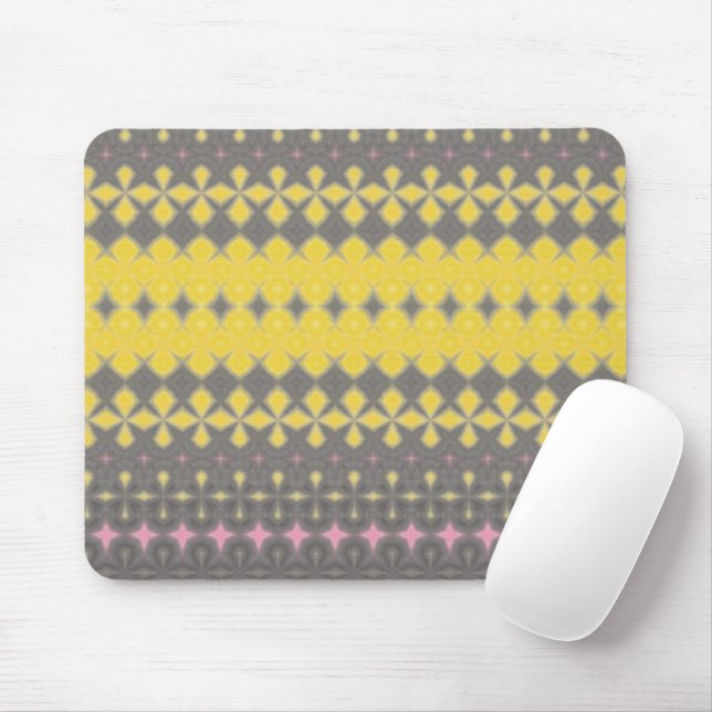 Tapis De Souris Grey and Yellow Stylish Mouse pad (Avec souris)