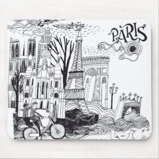 Tapis De Souris Griffonnage de Paris France