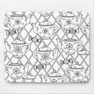 Tapis De Souris Griffonnage de pot de thé