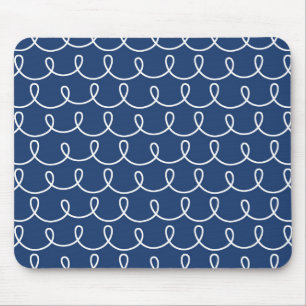 Tapis De Souris Griffonnages modernes colorés de bleu marine