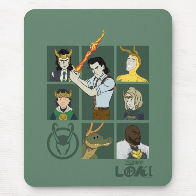 Tapis De Souris Grille de variables Loki (Devant)
