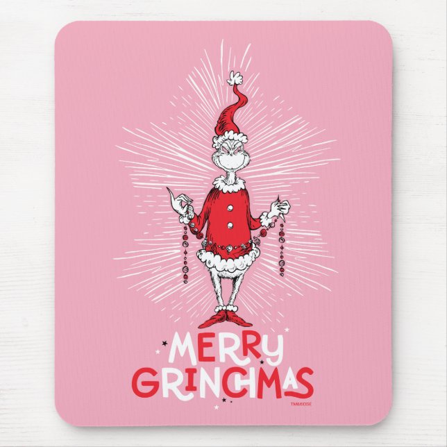 Tapis De Souris Grille | Joyeux Grinchmas (Devant)