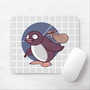 Tapis de Souris Grille Manchot Voyageur