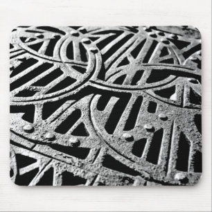 Tapis De Souris Grille rouillée en gris
