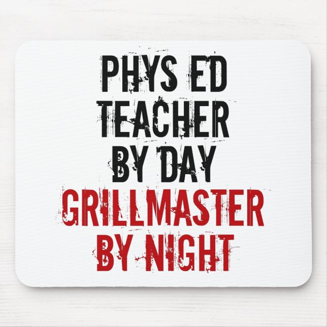 Tapis De Souris Grillmaster Enseignant en éducation physique (Devant)