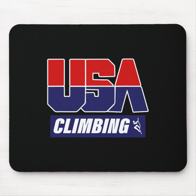 Tapis De Souris Grimpeur Usa Climber Mountain Climber Escalade (Devant)