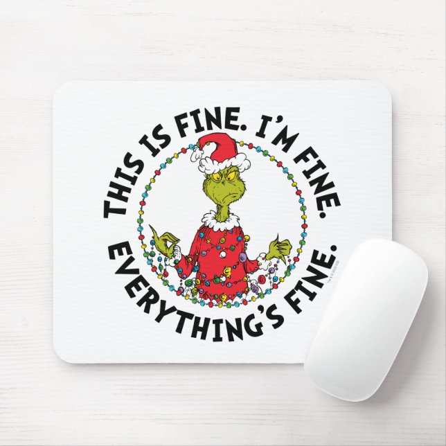 Tapis De Souris Grinch | Everything's Fine (Avec souris)