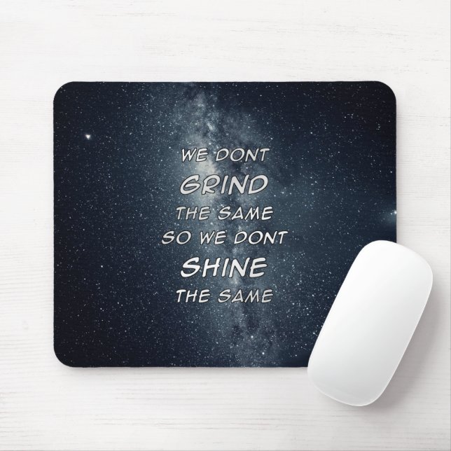 Tapis De Souris Grind & Shine Stars Inspiration Motivationnelle (Avec souris)