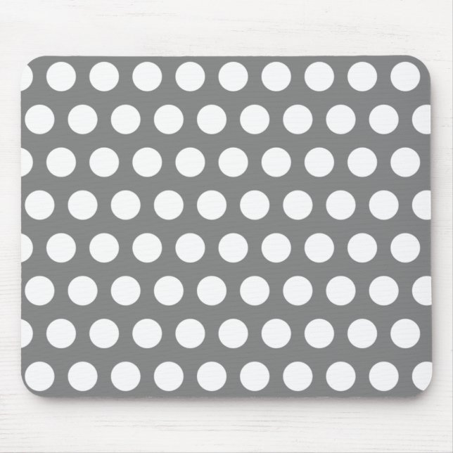 Tapis De Souris Gris avec Pois (Devant)