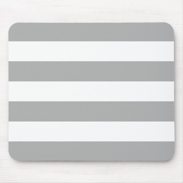 Tapis De Souris Gris clair et blanc moderne (Devant)