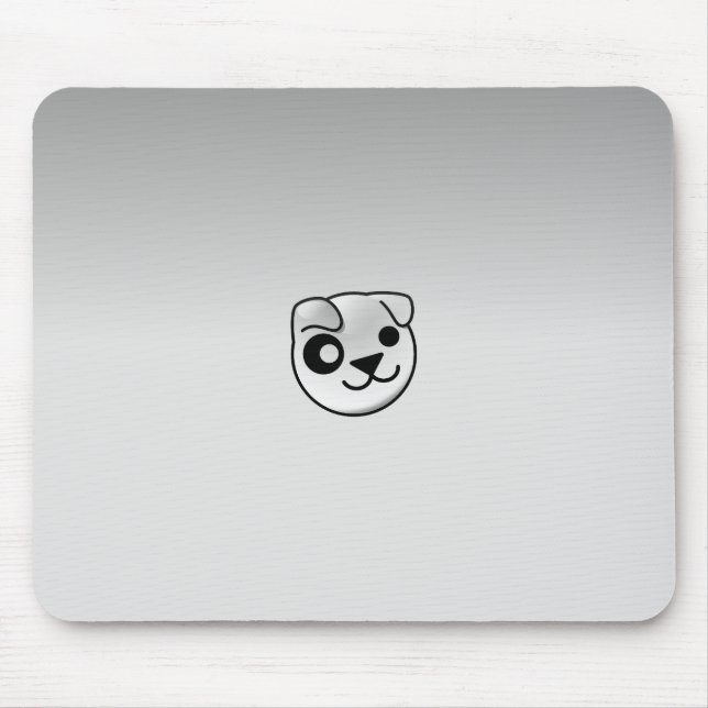 Tapis De Souris Gris de Linux de chiot (Devant)