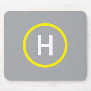 Tapis De Souris Gris de Mousepad d'héliport