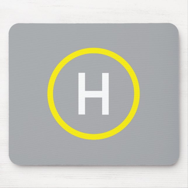 Tapis De Souris Gris de Mousepad d'héliport (Devant)