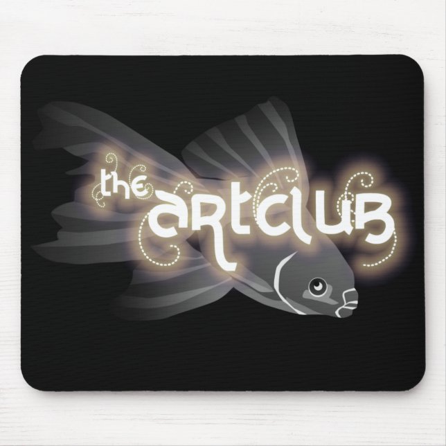 Tapis de souris gris de poissons (Devant)