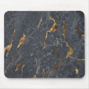 Tapis De Souris Gris Marbre Froid Or