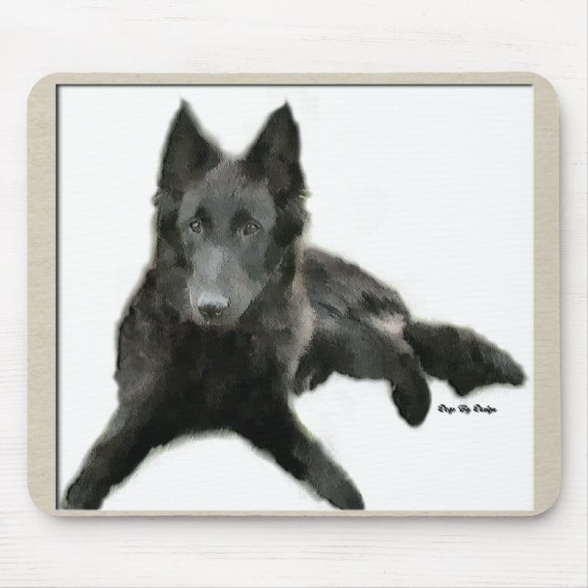 Tapis De Souris Groenendael Belgique Cheepdog Cadeaux (Devant)