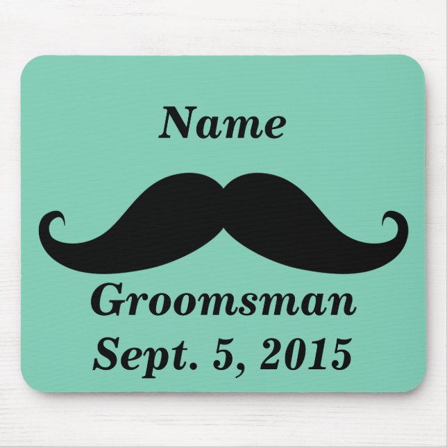 Tapis De Souris Groomsman Mustache Mousepad (Devant)