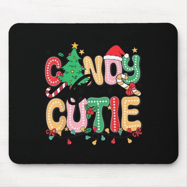 Tapis De Souris Groovy Candy Cane Cutie Christmas Xmas Women Men G (Devant)