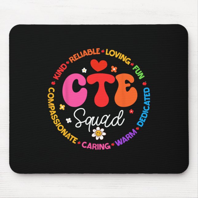 Tapis De Souris Groovy Cte Squad Prof Back To School Enseignants  (Devant)
