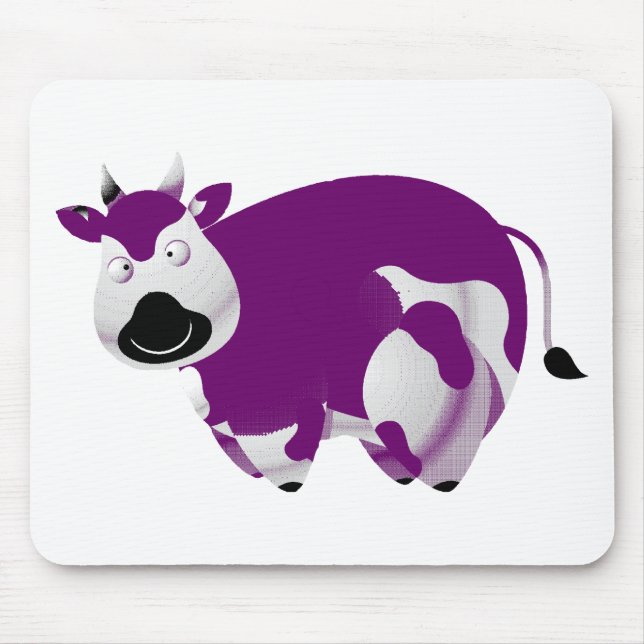Tapis De Souris Gros nez pourpre de noir de vache (Devant)
