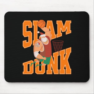 Tapis De Souris Gros Père Noël Slam Dunk Basketball Noël