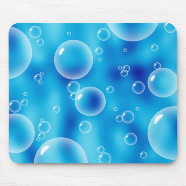 Tapis De Souris Grosses bulles bleues rebondissantes (Devant)