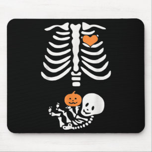 Tapis De Souris Grossesse de squelette de maternité d'Halloween Bé