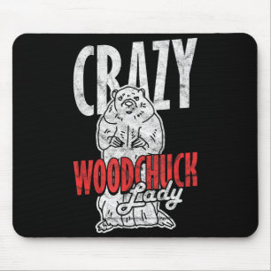 Tapis De Souris Ground Hog folle Dame Woodchuck _3
