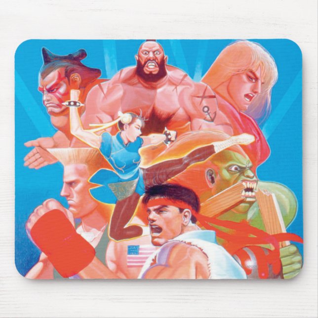 Tapis De Souris Groupe de Street Fighter 2 Ryu (Devant)