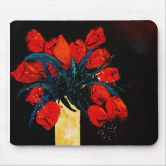 Tapis De Souris groupe rouge de tulipes