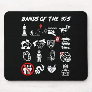 Tapis De Souris Groupes de Pop Rock Emblématiques et Ringards des