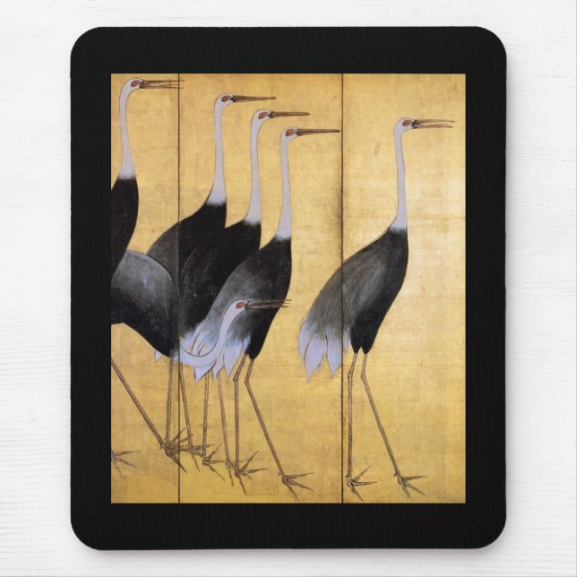 Tapis De Souris Grue, Ogata Kōrin Art japonais (Devant)