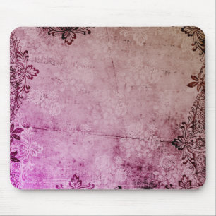 Tapis De Souris Grunge florale d'aquarelle de KRW Bourgogne